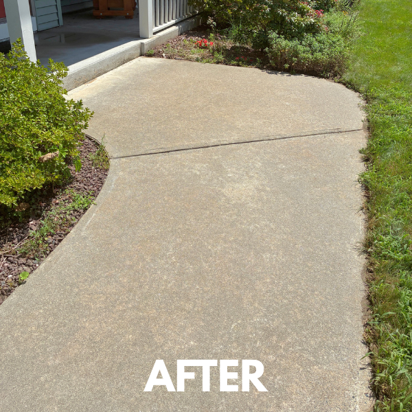 Walkway after pressure cleaning